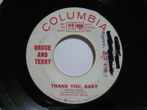 【7”】 BRUCE AND TERRY // ●白プロモ MONO● THANK YOU, BABY / COME LOVE US盤 ブルース＆テリー BRUCE JOHNSTON TERRY MELCHER