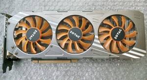 【中古パーツ】ZOTAC NVIDIA GeForce GTX 980 4G グラフィックボード/ビデオカード PCI-E DP/HDMI/DVI■K1269-3