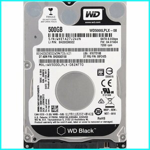 Western Digital WD5000LPLX-08ZNTT0 2.5インチ 7mm SATA600 500GB 1335回 12713時間