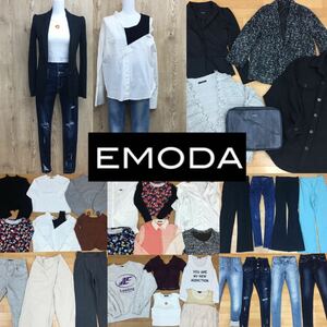 □6-6 レディース EMODA エモダ まとめ 33点 サイズ色々 トップス ボトムス ワンピース モード系 ギャル系 モノトーン デニム スリム 個性