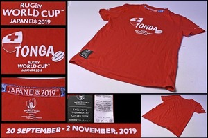 ラグビー ★ ワールドカップ ★ 2019 ★ 会場限定コレクション ★ RUGBY ★ WORLD CUP ★ 赤 ★JAPAN ★ 日本 ★ TONGA ★ トンガ ★ 中古