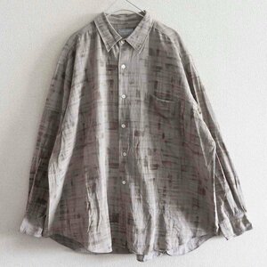 【AD1992】COMME des GARCONS HOMME【90S 染め加工 オーバーシルエット レーヨン シャツ】90年代 コムデギャルソン オム 2303021