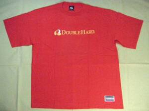 ☆DOUBLEHARD☆ダブルハード★ロゴ★Tシャツ★RED★赤★L★