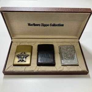 懸賞品 非売品 Marlboro Zippo Collection マルボロ ジッポ コレクション 1932 1991 ジッポ ライター 3点 喫煙具 火花確認無し ジャンク品 