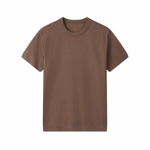 ブルネロクチネリ　BRUNELLO CUCINELLI メンズ　Tシャツ　刺繍ロゴ　丸首　無地　48-56　サイズ選択可能