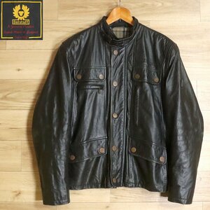 C11R/O11.14-9　Belstaff　ベルスタッフ　モーターサイクルジャケット　本革　ライダース　レザージャケット　革ジャン　皮ジャン　L