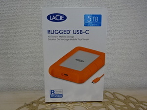 未使用・未開封☆ELECOM/エレコム/STFR5000800/REGGED/USB-C/ポータブルHDD/5TB/LACIE