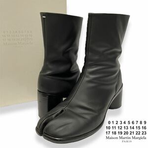 美品 正規品 21SS Maison Margiela 22 メゾン マルジェラ TABI 足袋 ブーツ ショートブーツ レザー ブラック イタリア製 S57WU0132