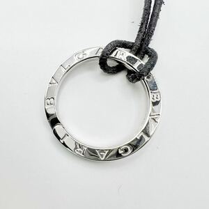 1円スタート　ブルガリ　BVLGARI ネックレス　サークルロゴ　925刻印チャーム ペンダント