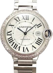 Cartier カルティエ バロンブルー 白 ベゼルダイヤ 【美品】☆送料無料☆