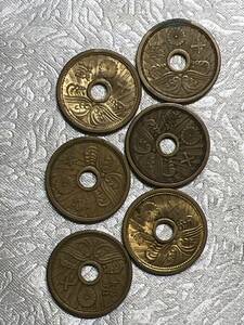 10銭アルミ青銅貨　６枚