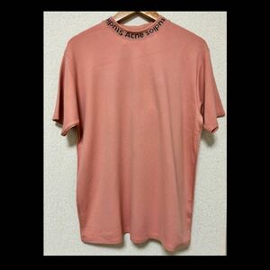 アクネ アクネストゥディオズ Acne Studios Tシャツ　ピンク M クルーネック 半袖 コーラルピンク サーモンピンク