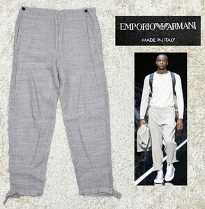 【シルク28%混★】サイズ48 美品 EMPORIO ARMANI ウール トラウザーパンツ/グレー◆19ss☆エンポリオアルマーニ (12)