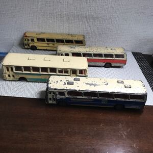 ジャンク現状品/ミニカー/4台/YONEZAWA/ヨネザワ/DIAPET/ダイヤペット/MITSUBISHI FUSO BUS/ISUZU DIESEL BUS/