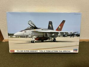 【1/72】ハセガワ 米軍 F/A-18E スーパーホーネット VFA-31トムキャッターズ 75thスペシャル 未使用品 プラモデル