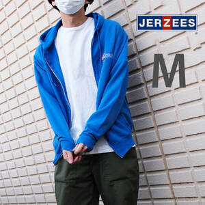 JERZEES ジャージーズ フルジップ フードパーカー M ブルー