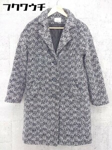 ■ EGOIST エゴイスト 長袖 コート ブラック ホワイト レディース