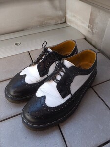 ビンテージ イングランド製 Dr.Martens ドクターマーチン ツートン ウイングチップ コンビ サドル シューズ ブーツ