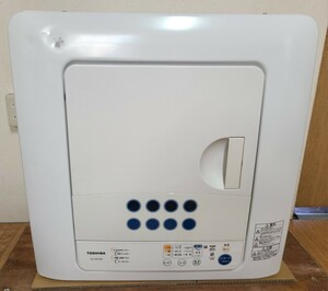 【中古動作品】管1B46 TOSHIBA 東芝 電気衣類乾燥機 ED-45C 2018年製　乾燥容量4.5㎏　ピュアホワイト 左開き　動作確認OK 