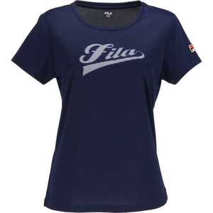 アップリケTシャツ(レディース) M フィラネイビー #VL2855-20 FILA 新品 未使用