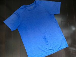 ユニクロ キッズ ドライEX クルーネックT 150cm ブルー 半袖Tシャツ カモフラ メッシュ