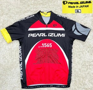 【試着のみ未使用★】サイズBL PEARL IZUMI 半袖サイクルジャージ◆黒赤☆パールイズミ (7)