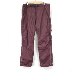 ユニクロ/UNIQLO★ウォームイージーパンツ/暖パン/内側フリース【メンズL/股下83cm/ワインレッド/wine red】Pants/Trouser◆BH592