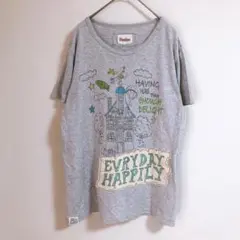 プリント半袖Tシャツ（L）ポップ/かわいい/カジュアル/着回し/部屋着