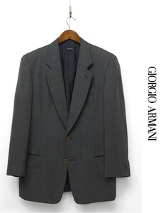 G460/最高級 GIORGIO ARMANI CLASSICO クラシコ テーラードジャケット シルク混 2つボタン 総裏 48 L 濃紺 春秋