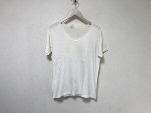 本物エヌハリウッドNHOOLYWOODコットンVネック無地半袖TシャツビジネススーツアメカジサーフミリタリーメンズM白ホワイト日本製38インナー