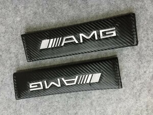 ★メルセデス・ベンツ BENZ AMG★ シートベルトパッド 自動車 2個セット ショルダーカバー 肩パット 刺繍入り シートベルトショルダー