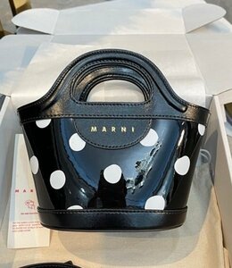 MARNI マルニ バッグ ハンドバッグ レディース カジュアル ショッピング 牛革 ブラック 画像通り