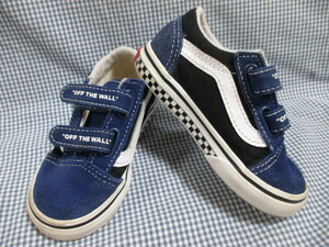 VANS バンズ　Baby スニーカー　ネイビー・ブラック/USAサイズー7.0（13センチ～）