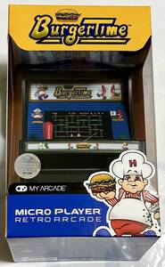 DreamGEAR MyArcade 6.75インチ レトロ BURGERTIME ミニゲーム イエロー&ブラック 新品 未使用 バーガータイム マイアーケード