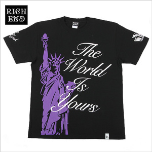 RICHEND/リッチエンド Ｔシャツ【LIBERTY】ブラック×パープル×ホワイト（サイズ：M）アメージング ストリート ギャル ダンス 衣装 女神