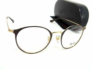 1円 ■極美品■ Ray-Ban レイバン RB6378F 51□21 145 サングラス メガネ 眼鏡 ブラウン系×ゴールド系 FA7571