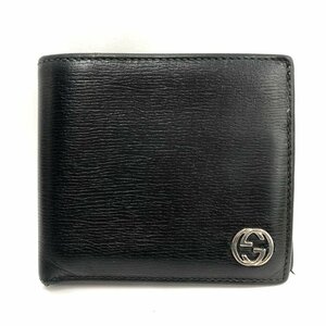 GUCCI　グッチ　レザー　二つ折り財布　256336.193075【CKAFD019】