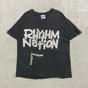 90年代 USA製 JANET JACKSON RHYTHM NATION ジャネットジャクソン アーティスト バンドTシャツ バンT メンズL