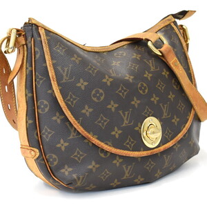 1円 ◆定価18万 LOUIS VUITTON ルイヴィトン ショルダーバッグ トゥラムGM M40075 モノグラム ブラウン◆E.Csom.zE-21