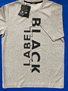 新品・タグ付き 【M】 BLACK LABEL ブラックレーベル◆グラフィックロゴＴシャツ◆ライトグレー