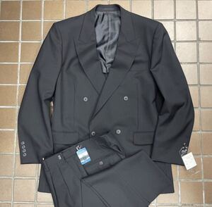 ◆新品◆XL A7ダブルスーツ　冠婚葬祭　礼服　喪服/カネボウホワイトラベル/フォーマルスーツ　アジャスター付きブラックスーツ