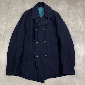 希少　COMME des GARCONS HOMME コムデギャルソンオム　●AD2011 渡辺淳弥　●ウール 縮絨　●ダブル Pコート ジャケット　●コレクション