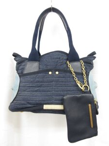 【ステラマッカートニー STELLA McCARTNEY】デニム生地 トートバッグ ハンドバッグ (レディース) ネイビー ●5LG2736●