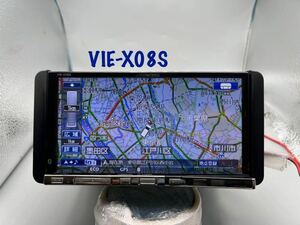 即決■//////////////////ALPINE アルパイン HDD ナビ VIE-X08S Bluetooth ブルートゥース CD DVD SD AUX 地デジ フルセグ　地図2010年度！