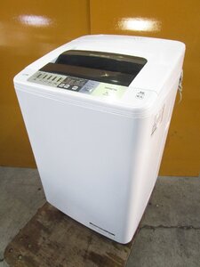 ☆HITACHI 日立 白い約束 全自動洗濯機 8㎏ 風脱水 シャワー浸透洗浄 NW-80B ピュアホワイト 2018年製 直接引取OK w1916