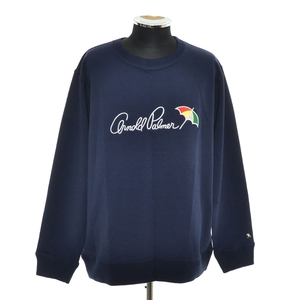 〇529634 Arnold Palmer アーノルドパーマー ◯トレーナー ライトスウェット Tシャツ カットソー 長袖 A971010 サイズLL メンズ ネイビー