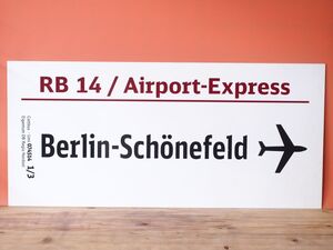 DB ドイツ国鉄 大型サボ RB14 Airport-Express Berlin-Schonefeld Cottbus