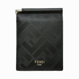  FENDI / 7M0281-AJF4-229-1835 フェンディ シャドー カードケース ブラック×レッド マネークリップ レザー 