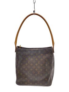 LOUIS VUITTON◆ルーピングGM_モノグラム・キャンバス_BRW/PVC/BRW/持ち手変色有