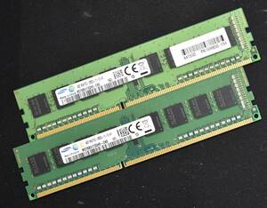 4GB 2枚組 (合計 8GB) PC3-12800 PC3-12800U DDR3-1600 240pin non-ECC Unbuffered DIMM 1Rx8(片面実装) Samsung サムスン純正 (管:SA5781